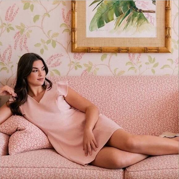 Gal Meets Glam Laurie Flutter Sleeve Mini Dress in Pink, Size 2 - Picture 4 of 16